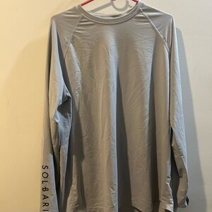 Solbari Men's Long Sleeve Gray Shirt